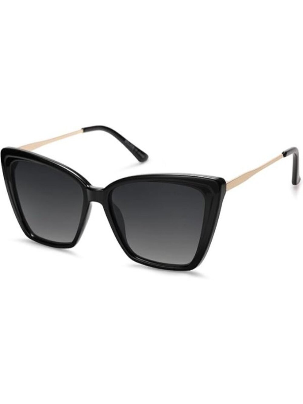 SOJOS Women's Polarized Square Cat Eye Sun Glasses UV Protection SJ2206 Black